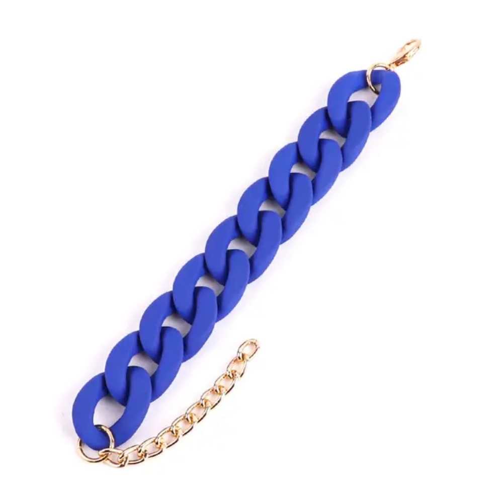 🌸SALE🌸 Matte Deep Blue Bracelet on Golden Chain